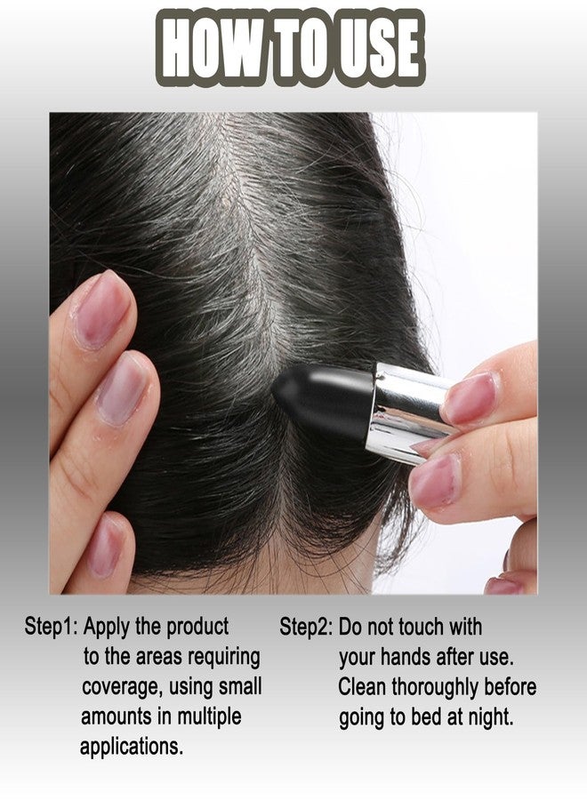 Suaxova 4PCS Dark Brown Hair Color Stick,Hair Color Touch-Up Stick Hair Dye Pen,4PCS Dark Brown Hair Color Stick,Compact and convenient,Long Lasting Fast Staining Cover Gray Hair,Physical covering - Image 5